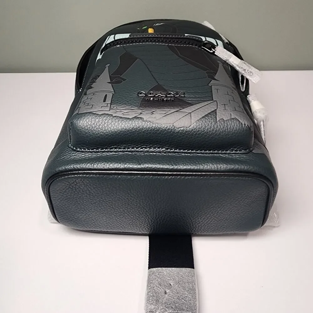 NWT CC045 Disney X Coach West Pack Maleficent Dragon Motif Villains